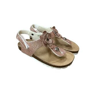 Gextop girls pink glitter sandals made in Italy size 10 New